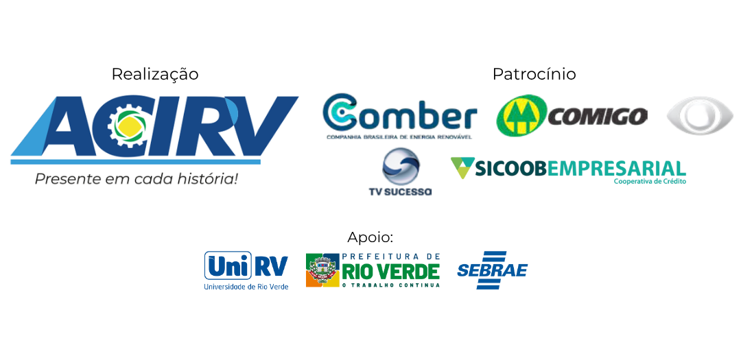 Realização ACIRV, patrocinadores e apoiadores da SUDOEXPO 2026